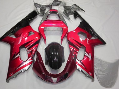 Shop 2001-2003 Suzuki GSXR 600 / GSXR 750 Motorcycle Fairings - Red Silver Glossy Black Canada