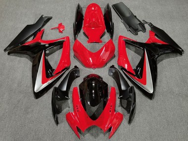 Shop 2006-2007 Suzuki GSXR 600 / GSXR 750 Motorcycle Fairings - Red Grey Glossy Black OEM Style Canada