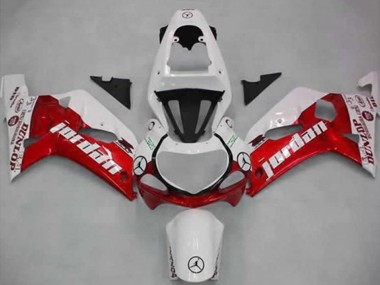 Shop 2001-2003 Suzuki GSXR 600 / GSXR 750 Motorcycle Fairings - White Red Jordan Dunlop Canada