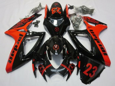 Shop 2006-2007 Suzuki GSXR 600 / GSXR 750 Motorcycle Fairings - Red Glossy Black Jordan 23 Canada