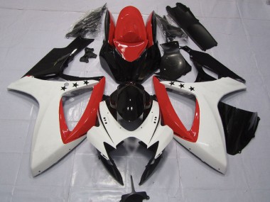 Shop 2006-2007 Suzuki GSXR 600 / GSXR 750 Motorcycle Fairings - Red White Glossy Black Canada