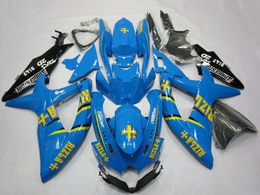 Shop 2008-2010 Suzuki GSXR 600 / GSXR 750 Motorcycle Fairings - Blue Black Gold Rizla Canada