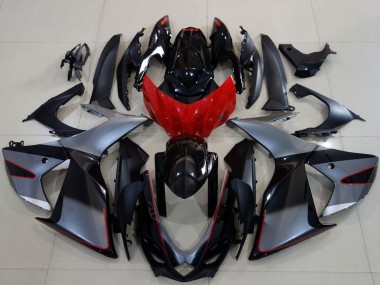 Shop 2011-2024 Suzuki GSXR 600 / GSXR 750 Motorcycle Fairings - Grey Red Glossy Black Canada