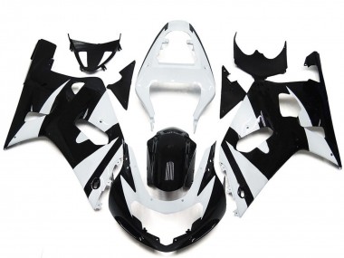 Shop 2001-2003 Suzuki GSXR 600 / GSXR 750 Motorcycle Fairings - White Glossy Black OEM Style Canada