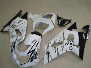 Shop 2001-2003 Suzuki GSXR 600 / GSXR 750 Motorcycle Fairings - White Black Corona Alstare Canada
