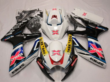 Shop 2006-2007 Suzuki GSXR 600 / GSXR 750 Motorcycle Fairings - White Red Blue Yellow Dark Dog X 76 BRUX Canada