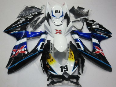 Shop 2008-2010 Suzuki GSXR 600 / GSXR 750 Motorcycle Fairings - White Blue Black Yellow Red X Dark Dog 19 Canada