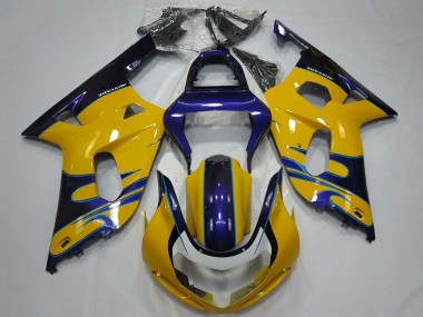 Shop 2001-2003 Suzuki GSXR 600 / GSXR 750 Motorcycle Fairings - Yellow Blue Canada