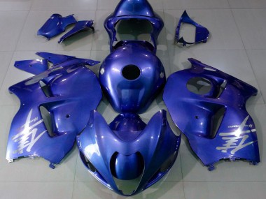 Shop 1996-2007 Suzuki GSXR 1300 Motorcycle Fairings - Glossy Blue Silver Logo Canada