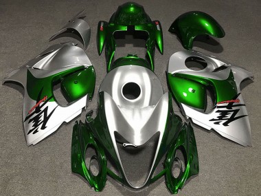 Shop 2008-2020 Suzuki GSXR 1300 Motorcycle Fairings - Glossy Green and Silver Canada