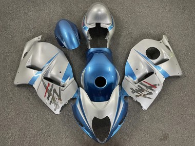 Shop 1996-2007 Suzuki GSXR 1300 Motorcycle Fairings - Glossy Light Blue and Silver Canada