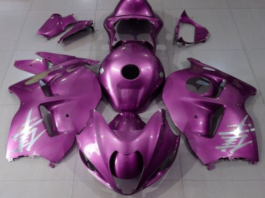 Shop 1996-2007 Suzuki GSXR 1300 Motorcycle Fairings - Glossy Pink Silver Logo Canada