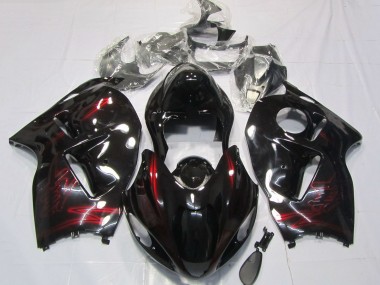 Shop 1996-2007 Suzuki GSXR 1300 Motorcycle Fairings - Red Glossy Black Canada