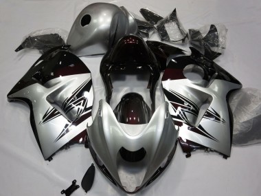 Shop 1996-2007 Suzuki GSXR 1300 Motorcycle Fairings - Silver Dark Red Canada
