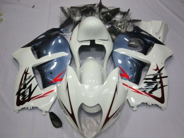 Shop 1996-2007 Suzuki GSXR 1300 Motorcycle Fairings - White and Dusty Blue Canada