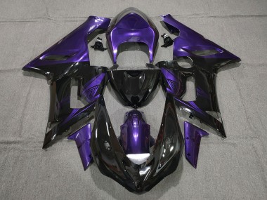 Shop 2005-2006 Kawasaki ZX6R Motorcycle Fairings - Purple Glossy Black Canada