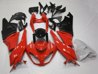 Shop 2009-2012 Kawasaki ZX6R Motorcycle Fairings - Red Glossy Black Matte Black Canada