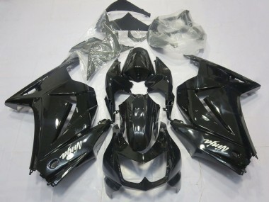 Shop 2008-2012 Kawasaki Ninja 250 Motorcycle Fairings - Glossy Black White Ninja Canada