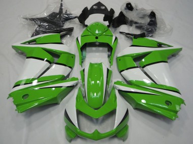 Shop 2008-2012 Kawasaki Ninja 250 Motorcycle Fairings - White Green Black Canada