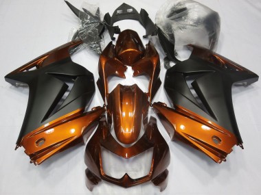 Shop 2008-2012 Kawasaki Ninja 250 Motorcycle Fairings - Orange Matte Black Canada