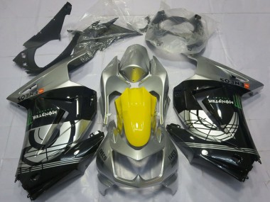 Shop 2008-2012 Kawasaki Ninja 250 Motorcycle Fairings - Silver Yellow Glossy Black Canada
