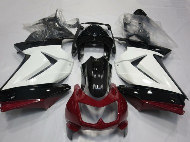 Shop 2008-2012 Kawasaki Ninja 250 Motorcycle Fairings - White Red Glossy Black Canada