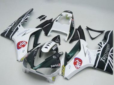 Shop 2009-2012 Triumph Daytona 675 Motorcycle Fairings - White Glossy Black HPi Canada