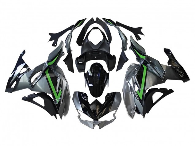 2024-2026 Kawasaki Ninja 500 EX500R Motorcycle Fairings - Grey Green Black Canada
