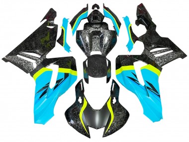 Shop 2020-2023 Honda CBR1000RR-R Motorcycle Fairings - Light Blue Yellow Black Forged Carbon Fiber Canada