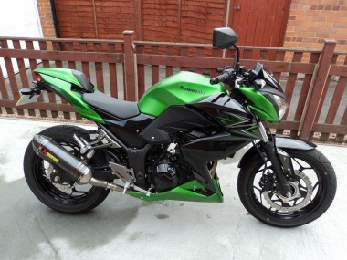 Shop 2015-2016 Kawasaki Z250/Z300 Motorcycle Fairing - Green Matte Black Canada
