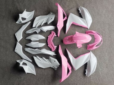 Shop 2015-2016 Kawasaki Z250/Z300 Motorcycle Fairings - White Pink Canada