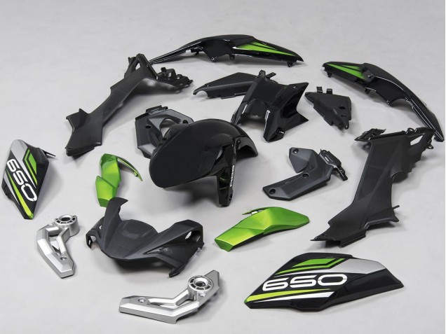 2017-2019 Kawasaki Ninja Z650 Motorcycle Fairings - Black Green Silver Canada
