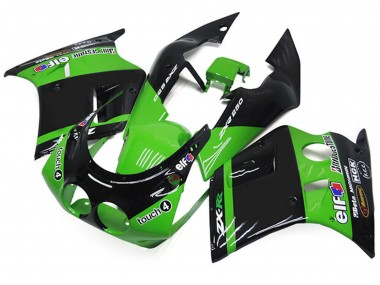 Shop 1989-1990 Kawasaki ZXR250 Motorcycle Fairings - Green Glossy Black Elf Touch4 Bridgestone Canada