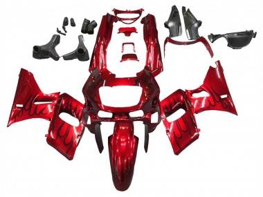 Shop 1998-2003 Kawasaki ZZR600 Motorcycle Fairings - Red with Black Flame Canada