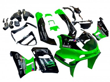 Shop 1998-2003 Kawasaki ZZR600 Motorcycle Fairings - Green Black Monster Elf Canada