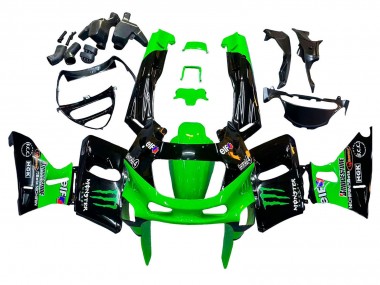 Shop 1998-2003 Kawasaki ZZR600 Motorcycle Fairings - Green Black Monster Elf Canada