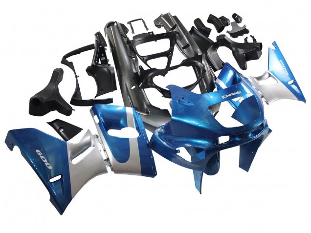1998-2003 Kawasaki ZZR600 Motorcycle Fairings - Blue Silver Black Canada