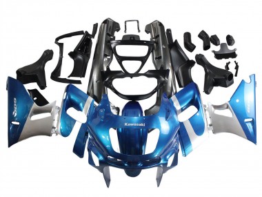 Shop 1998-2003 Kawasaki ZZR600 Motorcycle Fairings - Blue Silver Black Canada