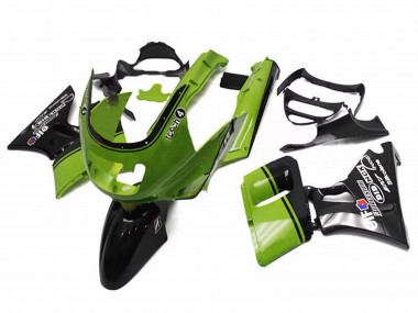 Shop 1998-2003 Kawasaki ZZR600 Motorcycle Fairings - Green Glossy Black Elf Touch4 Bridgestone Canada