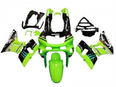 Shop 1998-2003 Kawasaki ZZR600 Motorcycle Fairings - Green Glossy Black Blue Monster Elf Touch4 Bridgestone Canada