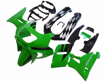 Shop 1998-2003 Kawasaki ZZR600 Motorcycle Fairings - Green Glossy Black Canada