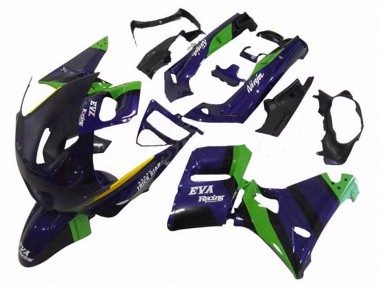 Shop 1998-2003 Kawasaki ZZR600 Motorcycle Fairings - Green Dark Blue Purple Trick Star Eva Racing Canada