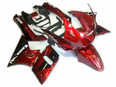 Shop 1998-2003 Kawasaki ZZR600 Motorcycle Fairings - Red Glossy Black Canada