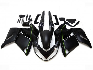 Shop 2007-2009 Kawasaki GTR1400/ZG1400 Motorcycle Fairings - Matte Black Green Lines Canada