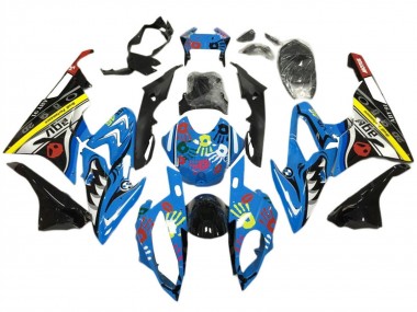 Shop 2017-2018 BMW S1000RR Motorcycle Fairings - Blue Yellow Black Shark Canada