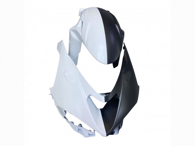2023-2026 Kawasaki ZX6R Motorcycle Fairings - Black White with Flower Canada