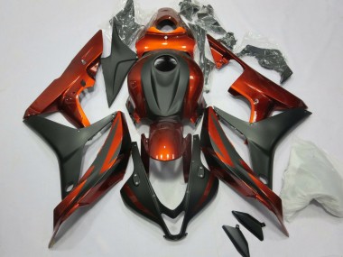 Shop 2007-2008 Honda CBR600RR Motorcycle Fairing Kits - Orange Matte Black Canada