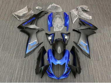 Shop 2011-2024 Suzuki GSXR 600 / GSXR 750 Motorcycle Fairing Kits - Blue Matte Black Canada