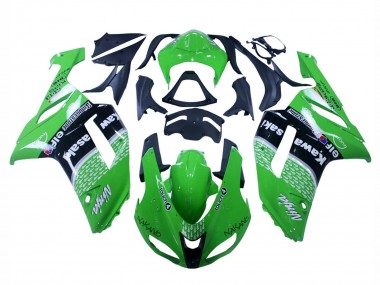 Shop 2007-2008 Kawasaki ZX6R Motorcycle Fairings - Green Black Ninja Canada