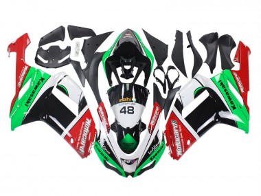 Shop 2007-2008 Kawasaki ZX6R Motorcycle Fairings - Green Red Canada
